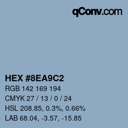 Color code: HEX #8EA9C2 | qconv.com