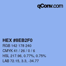 Color code: HEX #8EB2F0 | qconv.com