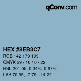 Color code: HEX #8EB3C7 | qconv.com