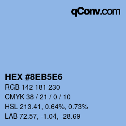 Color code: HEX #8EB5E6 | qconv.com