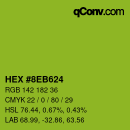 カラーコード: HEX #8EB624 | qconv.com