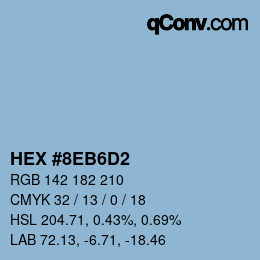Color code: HEX #8EB6D2 | qconv.com