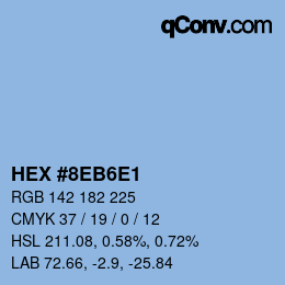 Color code: HEX #8EB6E1 | qconv.com