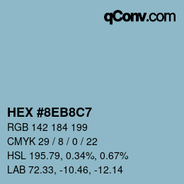 Color code: HEX #8EB8C7 | qconv.com