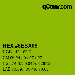 Color code: HEX #8EBA06 | qconv.com