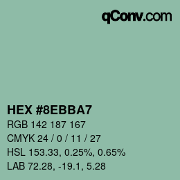 Color code: HEX #8EBBA7 | qconv.com