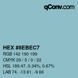 Color code: HEX #8EBEC7 | qconv.com