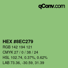 カラーコード: HEX #8EC279 | qconv.com