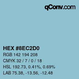 Color code: HEX #8EC2D0 | qconv.com