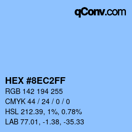 Color code: HEX #8EC2FF | qconv.com