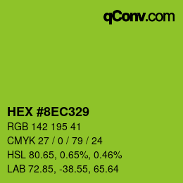 Color code: HEX #8EC329 | qconv.com