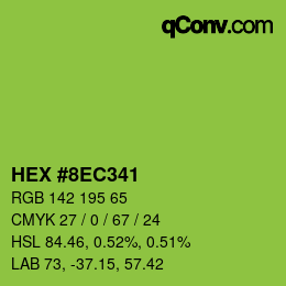 カラーコード: HEX #8EC341 | qconv.com