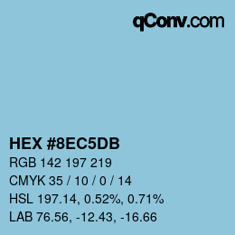 Color code: HEX #8EC5DB | qconv.com