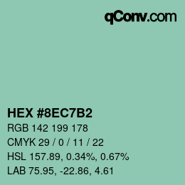 Color code: HEX #8EC7B2 | qconv.com