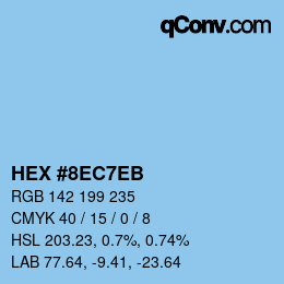 Color code: HEX #8EC7EB | qconv.com