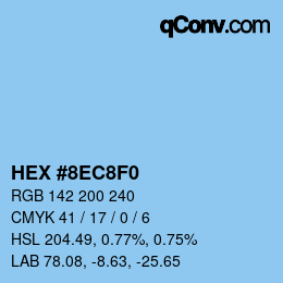 Color code: HEX #8EC8F0 | qconv.com