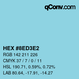 Color code: HEX #8ED3E2 | qconv.com