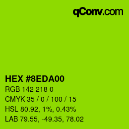 Color code: HEX #8EDA00 | qconv.com