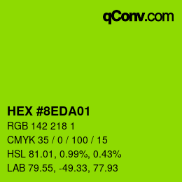 Color code: HEX #8EDA01 | qconv.com