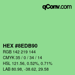 Color code: HEX #8EDB90 | qconv.com