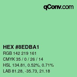 Color code: HEX #8EDBA1 | qconv.com
