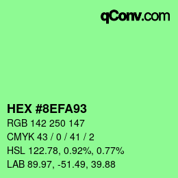 Color code: HEX #8EFA93 | qconv.com