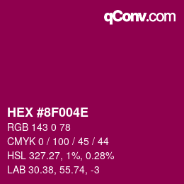 Color code: HEX #8F004E | qconv.com