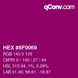 Color code: HEX #8F0069 | qconv.com