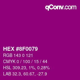 Color code: HEX #8F0079 | qconv.com