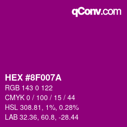 Color code: HEX #8F007A | qconv.com