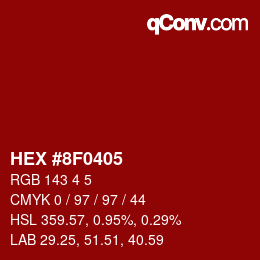 Color code: HEX #8F0405 | qconv.com