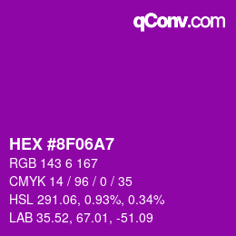 Color code: HEX #8F06A7 | qconv.com