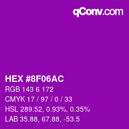 颜色代码: HEX #8F06AC | qconv.com