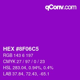 Color code: HEX #8F06C5 | qconv.com