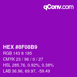 Color code: HEX #8F08B9 | qconv.com