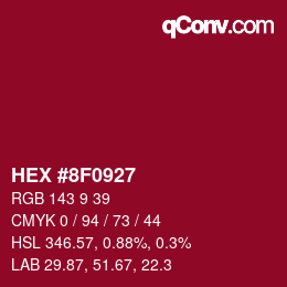 Color code: HEX #8F0927 | qconv.com
