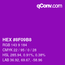 Color code: HEX #8F09B8 | qconv.com