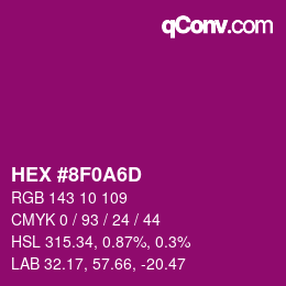 Color code: HEX #8F0A6D | qconv.com