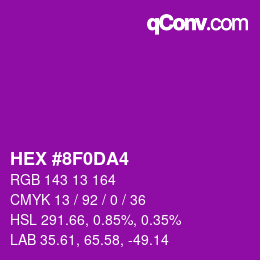 カラーコード: HEX #8F0DA4 | qconv.com