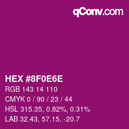 Color code: HEX #8F0E6E | qconv.com
