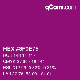 Color code: HEX #8F0E75 | qconv.com