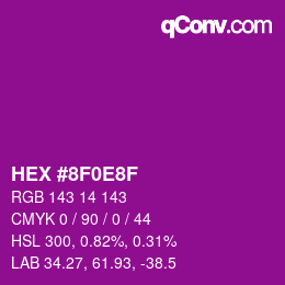 Color code: HEX #8F0E8F | qconv.com