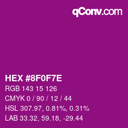 Color code: HEX #8F0F7E | qconv.com