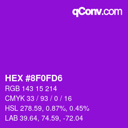 颜色代码: HEX #8F0FD6 | qconv.com