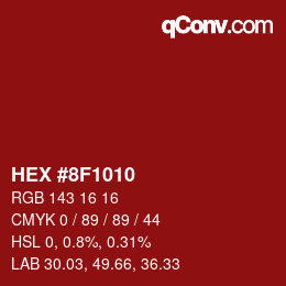 Color code: HEX #8F1010 | qconv.com