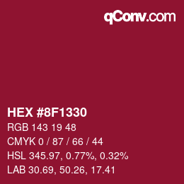 Color code: HEX #8F1330 | qconv.com