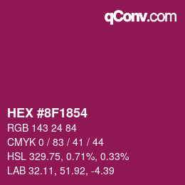 Color code: HEX #8F1854 | qconv.com