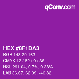 Color code: HEX #8F1DA3 | qconv.com