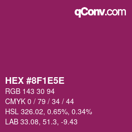 Color code: HEX #8F1E5E | qconv.com