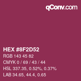 Color code: HEX #8F2D52 | qconv.com